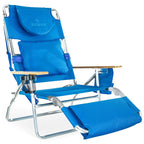Ostrich Deluxe 3N1 Lightweight Outdoor Beach Lounge Chair w/Footrest, Pink