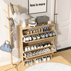 Shoe Storage Cabinet with 2 Flip Drawers, Modern Shoe Cabinet Storage for Entryway, Entryway Shoe Storage
