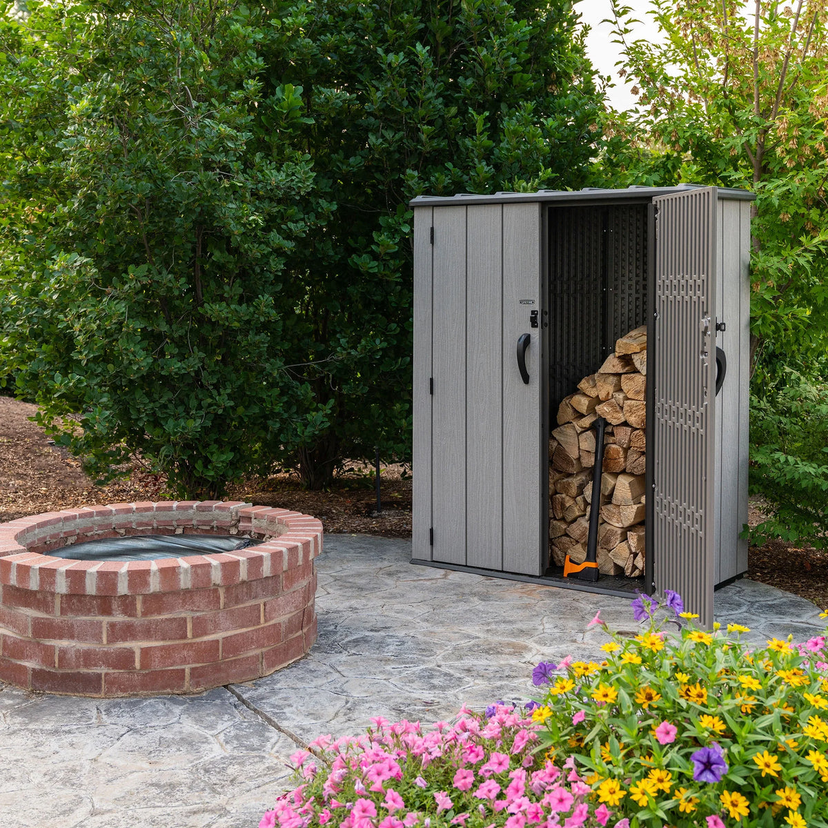 Lifetime Polyethylene Storage Shed, 53 cubic feet, Vertical, Gray (60300U)