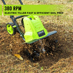 Steelite 14-Inch Corded Electric Tiller,10-Amp Electric Tiller and Cultivator for Gardening, Lightweight Rototiller