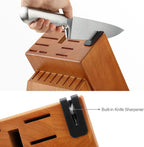 McCook MC20 17pcs Kitchen Knife Set with Block Cutlery Knife Block Set Stainless Steel
