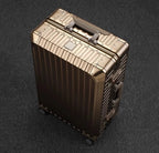 All Aluminum Magnesium Hardshell Carry On Luggage with Lock, Airline Approved Hardside Carry on Suitcase with Spinner Wheels, Checked Metal Rolling Luggage Case for Travel, Business