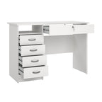 Tvilum Walden 5 Drawer Office Desk with 1 Locking Drawer for Adults, White