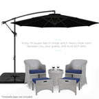 Best Choice Products 10ft Offset Hanging Outdoor Market Patio Umbrella w/ Easy Tilt Adjustment - Tan