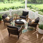 Better Homes & Gardens Lilah 2-Pack Outdoor Wicker Lounge Chairs, Black