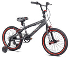 18" Kent Bicycle Abyss Freestyle BMX Bicycle, Fits Riders 3'2"-4'2", Gray, Child, Unisex