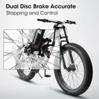 Ambifirner 26" Fat Tire Mountain Bike with Full Suspension - 4" Wide All-Terrain Tires & Shimano 21-Speed Drivetrain - Outdoor Bike for Men/Women 85% Pre-Assembled Durable Design