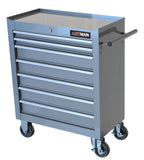 7-Drawer Metal Rolling Tool Chest with Wheels, Tool Storage Cabinet with Locking System, Toolbox with Wheels for Garage, Warehouse, Workshop, Repair Shop, Red