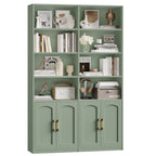Homfa 73�� Tall Bookcases with Doors, 8 Cubes 6-Tier Double Row Bookshelf, White Bookcase for Living Room Home Office
