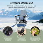 Westintrends Outdoor Folding HDPE Adirondack Chair, Patio Seat, Weather Resistant, Dark Brown
