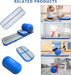 Gymnastics Mat Set 10FT Inflatable Tumbling Mat, 39*24 inch Air Roller Gymnastics Barrel and 3 Air Block with 800W Air Pump for Training Cheerleading Home Use Yoga and Water Use