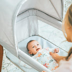 Chicco LullaGo Anywhere LE Portable Bedside Bassinet with Removable Canopy - Serene (Beige). New