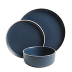 Gibson Home Zuma 18 Piece Dinnerware Set - Black
