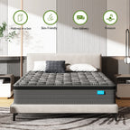 King Mattress,Nisien 14 Inch Hybrid Mattress in a Box, Gel Foam Mattress, Individually Wrapped Pocket Coils Innerspring Mattress, Support & Pressure Relief, Medium Firm Feel, 76"*80"*14"