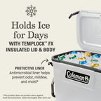 Coleman Convoy Series 65-Quart Hard Cooler with Wheels, up to 48 Cans, Brown Walnut Color