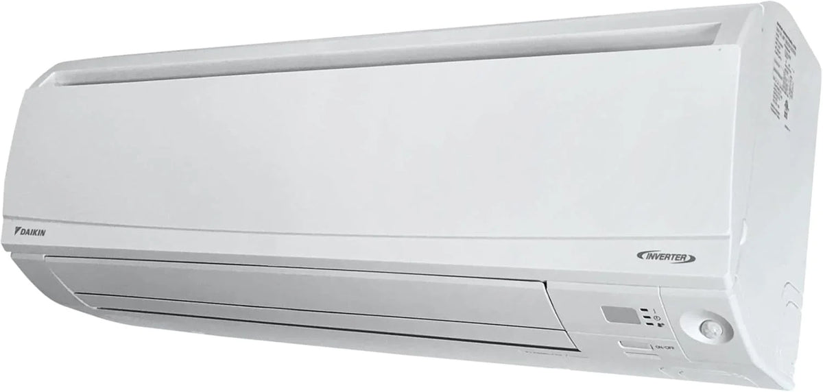 Daikin 15,000 Btu 20 SEER2 LV Series Ductless Mini-Split Wall Mount Heat Pump Air Conditioner with 15' Installation Kit, Wall Bracket, 1/2 Electric Whip, 30A Fuse -230V