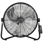 Lasko Max Performance 20" High Velocity Floor Fan, Wall Mount Option, Gray, H20610