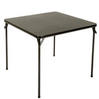 COSCO 5-Piece Folding Set with Card Table and 4 Vinyl Padded Chairs, Black