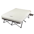 Coleman Cot and Thick Queen Air Mattress Combo Side Tables, Pump Included