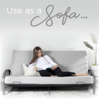Milliard Memory Foam Futon Mattress - Full Size (Frame Not Included) (Black), 71"52"x6"