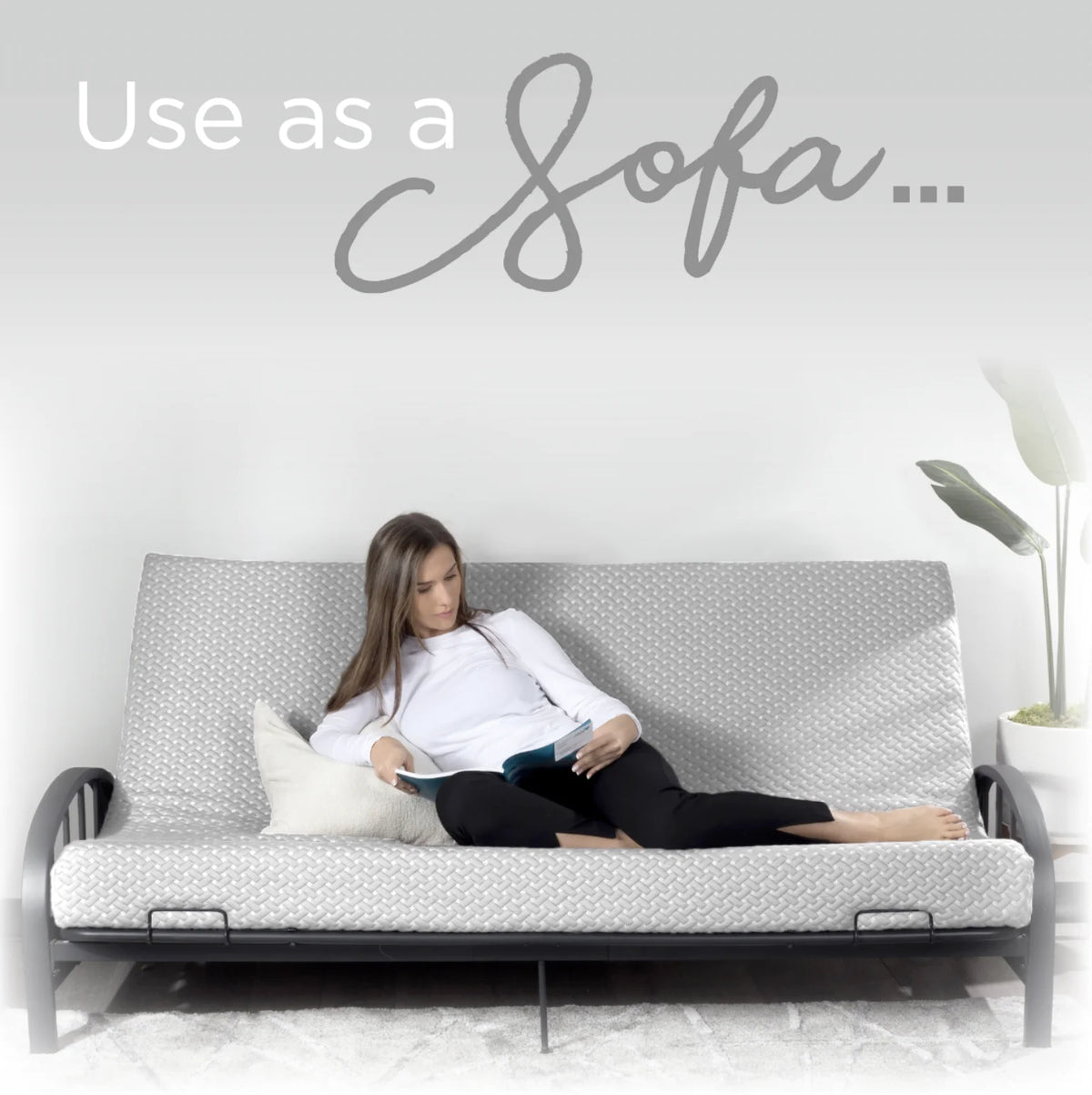 Milliard Memory Foam Futon Mattress - Full Size (Frame Not Included) (Black), 71"52"x6"