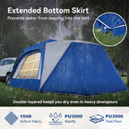 NAIZEA SUV Tent Automatic Camping Tent 10'x10' Waterproof Camping Tent 8 Person