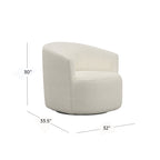 Mainstays Boucle Swivel Accent Chair, Taupe