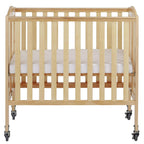 Dream On Me Birch 3-in-1 Folding Portable Mini Crib. Natural