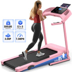 Treadmill with 8% Incline, 3.0 HP Foldable Compact Treadmill with Sit-up Function, 300 lbs Walking Running Treadmill with LCD Display for Exercise, 12 Programs