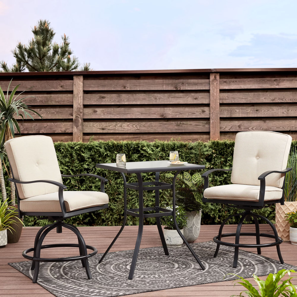 Mainstays Belden Park 3-Piece High Bistro Set - Red