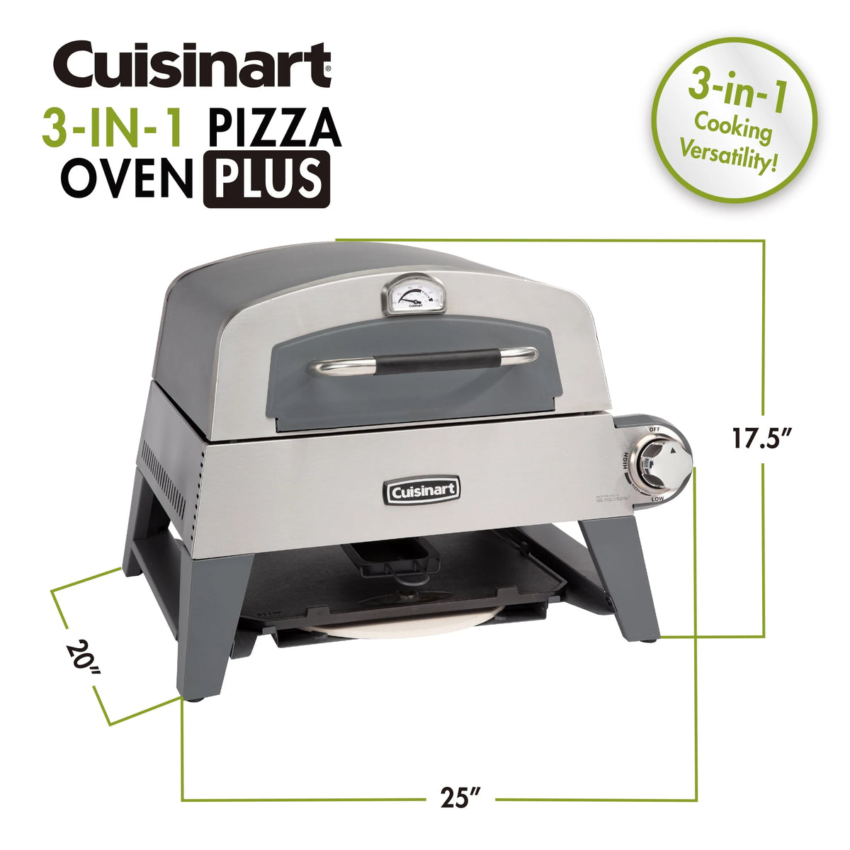 Cuisinart 3-in-1 Pizza Oven, Griddle, and Grill