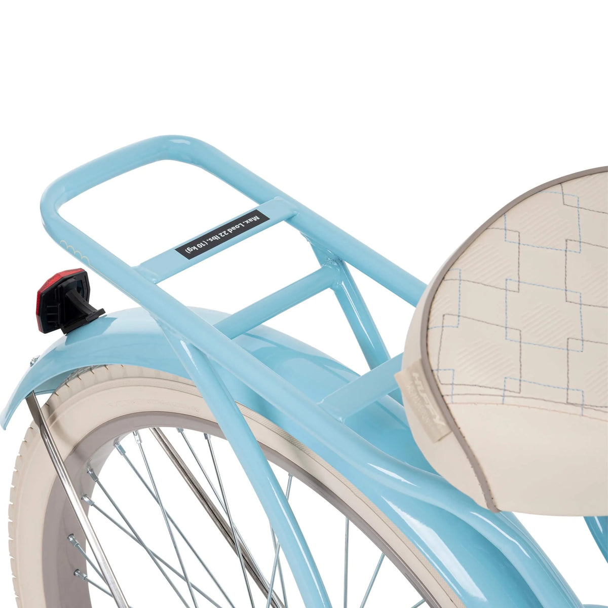 24 In. Girls Nel Lusso Women's Classic Beach Cruiser Bike, Light Blue