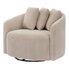 Beautiful Drew Accent Chair by Drew Barrymore, Cream Boucle
