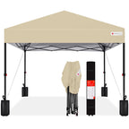 Best Choice Products 12x12ft Easy Setup Pop Up Canopy w/ 1-Button Setup, Wheeled Case, 4 Weight Bags - Navy Blue