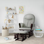 Baby Relax Huntington Glider Rocker. Gray and Espresso