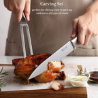 McCook MC20 17pcs Kitchen Knife Set with Block Cutlery Knife Block Set Stainless Steel