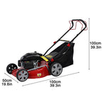 Lawn Mower, Self Propelled Lawn Mower, 141cc Gas Engine Lawn Mower, Push Lawn Mower with 50L Grass Tank, Big Wheels