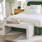 Better Homes & Gardens Juliet Velvet Waterfall Bench, Beige
