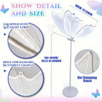 2-Pack Romantic Butterfly Floor Lamp with LED Lights, White & Gold Options, for Wedding, Party, Home Decor, Hanging Chandelier (Multiple Sizes, US Plug)