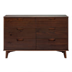 Walker Edison Sonoma 6-Drawer Solid Wood Caramel Dresser