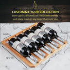 Schmecke Wine Fridge, Dual Freestanding Wine Refrigerator, 33 Bottle Wine Cooler