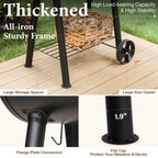 Summit Living Charcoal Grill with Offset Smoker 941 sq.in. Extra Large BBQ Grill Black