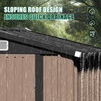 Clouddwell 6 ft. x 4 ft. Outdoor Storage Shed, Metal Garden Shed with Lockable Doors & Sloped Roof for Backyard, Patio, Poolside