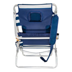 Ostrich Deluxe 3N1 Lightweight Outdoor Beach Lounge Chair w/Footrest, Pink