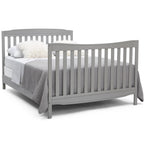 Delta Children Mason 6-in-1 Convertible Crib and Changer. Gray