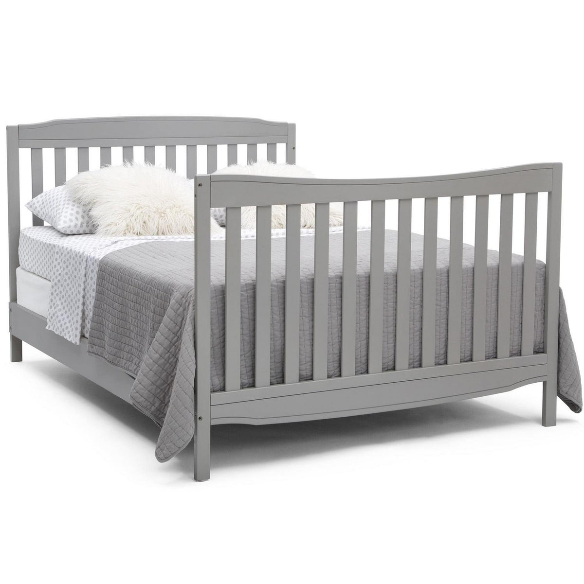 Delta Children Mason 6-in-1 Convertible Crib and Changer. Gray