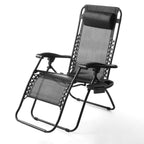Mainstays Zero Gravity Chair Lounger, 2 Pack - Black