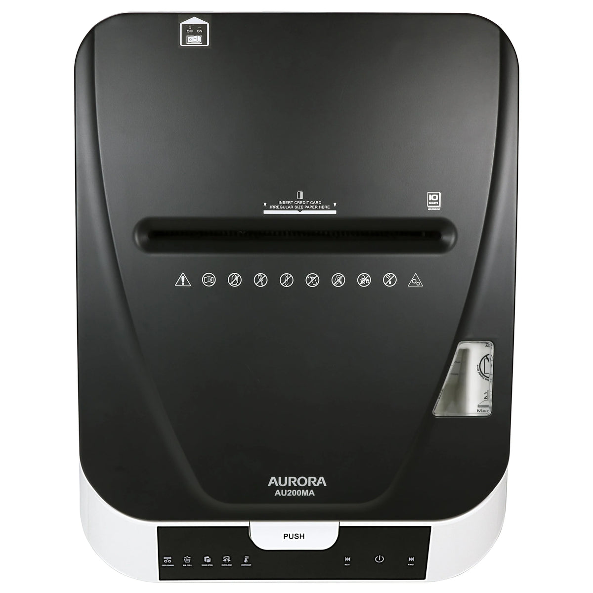 Aurora GB Commercial Grade 200-Sheet Auto Feed Micro-Cut Paper Shredder with Pullout Basket