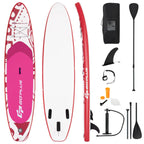 Goplus 10.5�?Inflatable Stand Up Paddle Board SUP W/Carrying Bag Aluminum Paddle Pink