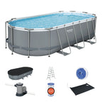 Bestway Power Steel 18' x 9' x 48'' Oval Above Ground Pool Set